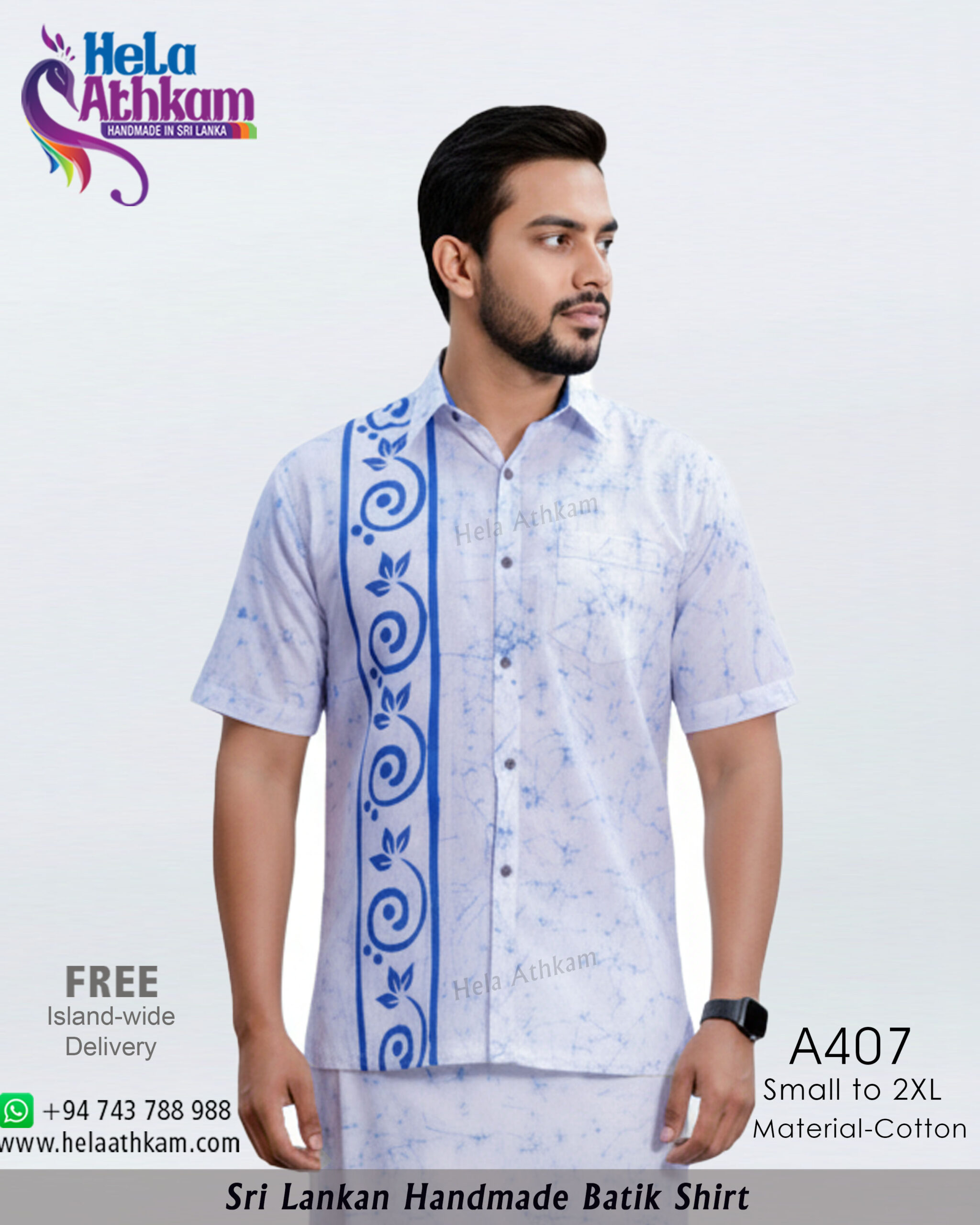 A407 web batik shirt handmade bathik