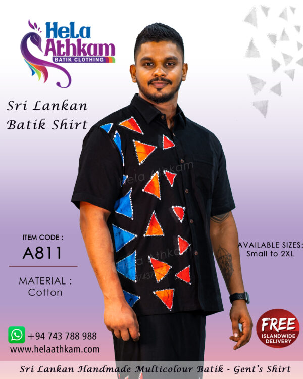 sri lankan batik shirt handmade