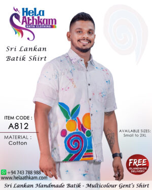 sri lankan batik shirt handmade