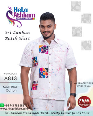 sri lankan batik shirt handmade