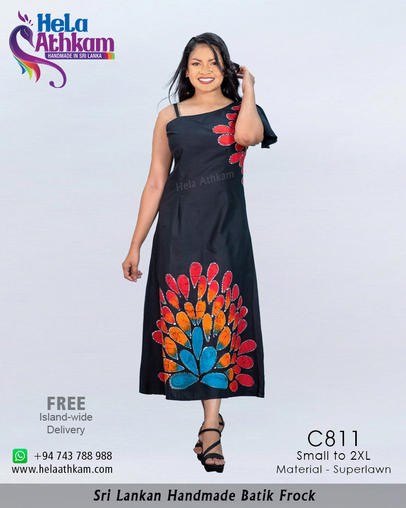 Hela Athkam Handmade Batik Frock – C811 batik frock handmade bathik