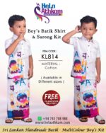 sri lankan batik handmade boys shirt sarong