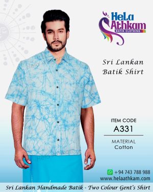 sri_lankan_traditional_handmade_batik_shirt_blue