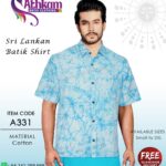 sri lankan batik shirt gents handmade