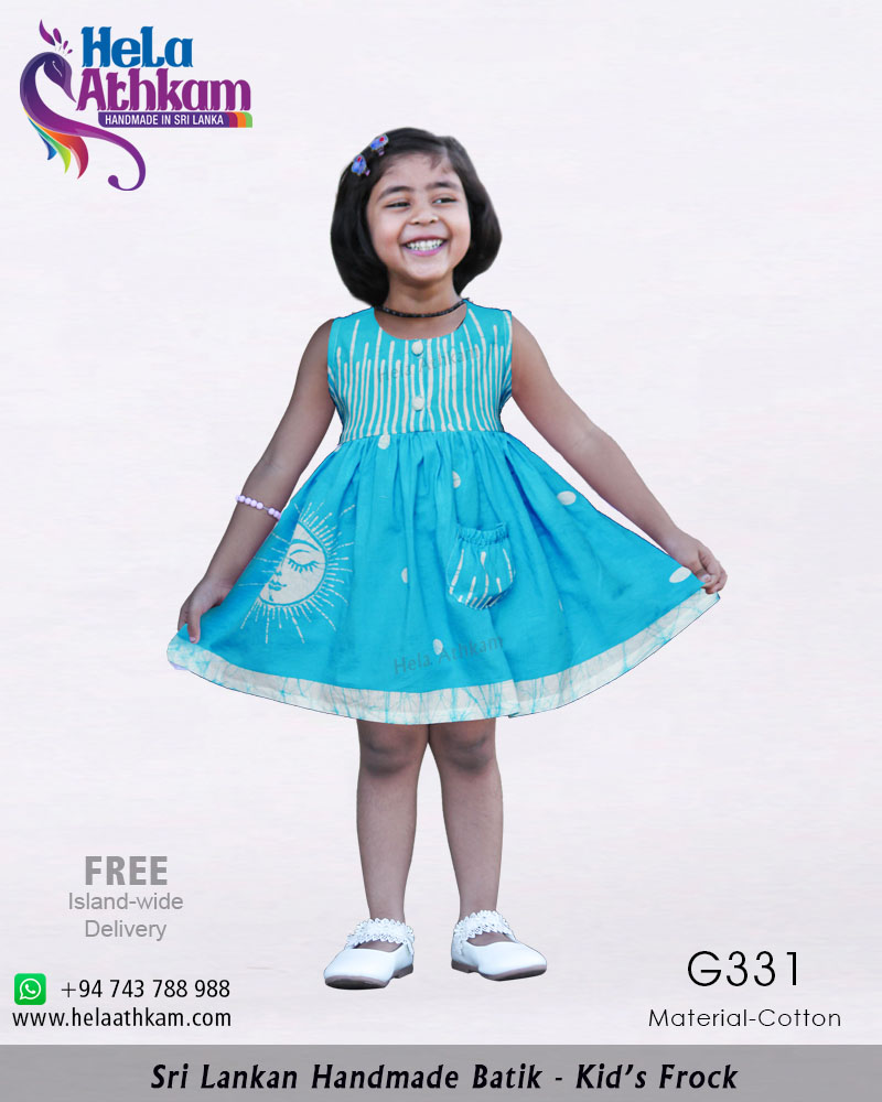 Hela Athkam Handmade Batik Frock For Kids – G812 batik kids frock handmade bathik