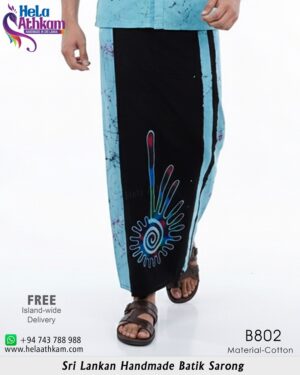 batik shirt sarong blue