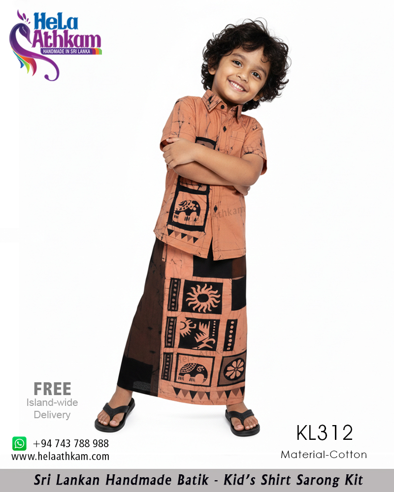 KL312 web batik kids shirt sarong handmade bathik