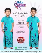 sri lankan batik kids shirt sarong handmade