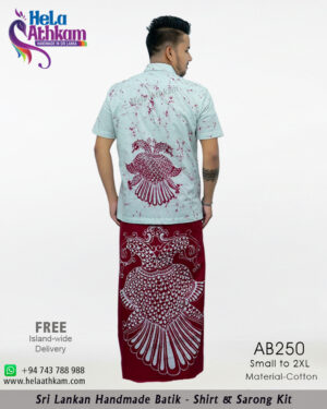 batik shirt & sarong kit handmade bathik