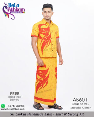 batik shirt & sarong kit handmade bathik