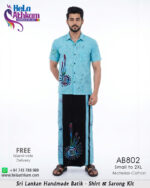 batik shirt sarong blue