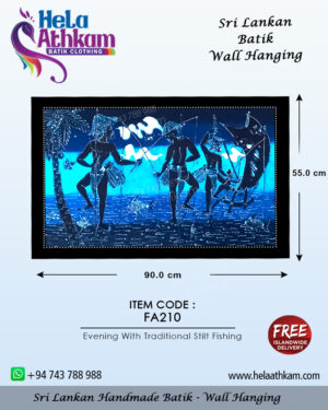 Batik Wall Hanger - Stilt Fishing
