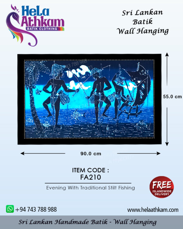 Batik Wall Hanger - Stilt Fishing