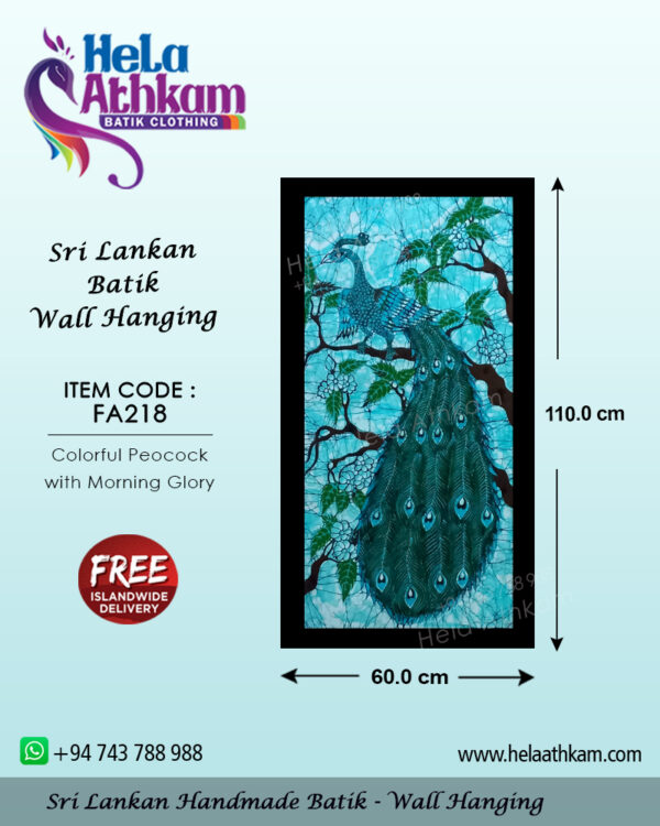 bathik wall hangng peacock