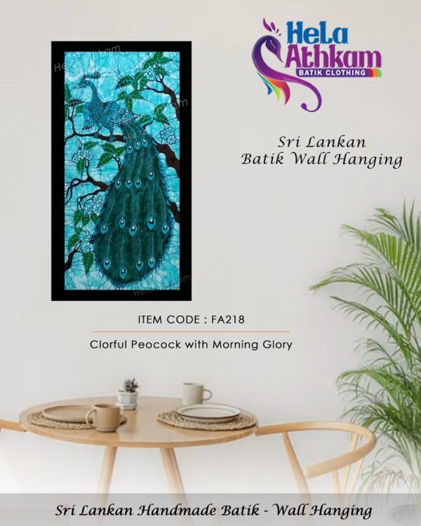 bathik wall hangng peacock