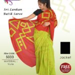 batik saree two color