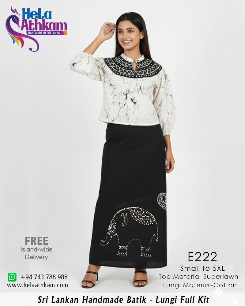 E222 web batik lungi kit elephant handmade bathik