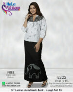 batik lungi kit handmade bathik black and white