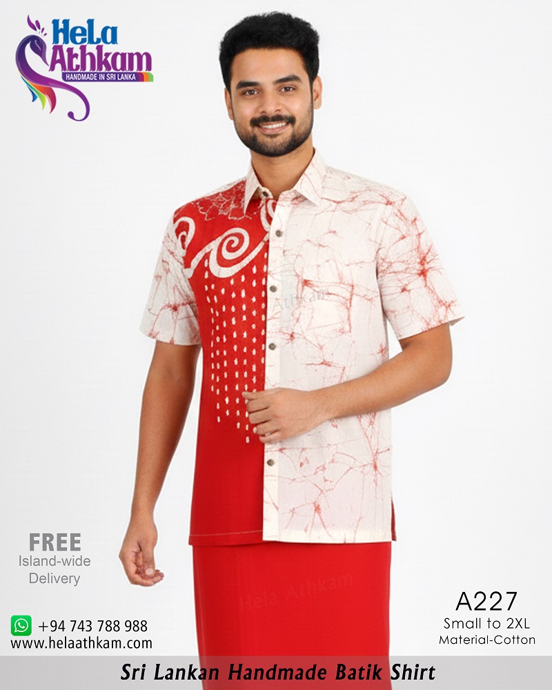 A227 WEB batik shirt raktha rathu bathik