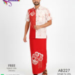 batik shirt sarong red white bathik raktha rathu