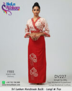 batik lungi kit red handmade bathik