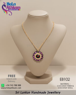 coconut shell fiber handmade necklace