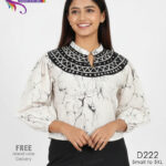 batik top black white bathik