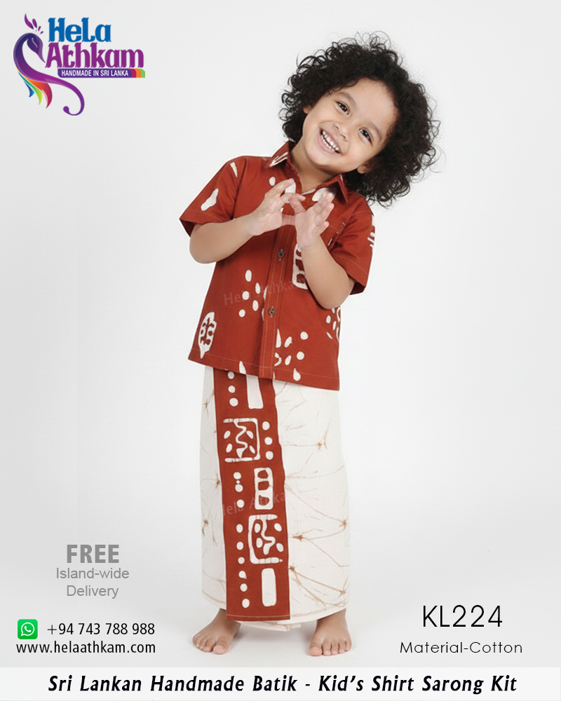 KL224 WEB batik kids shirt sarong handmade bathik
