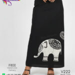 batik lungi sarong elephant black white