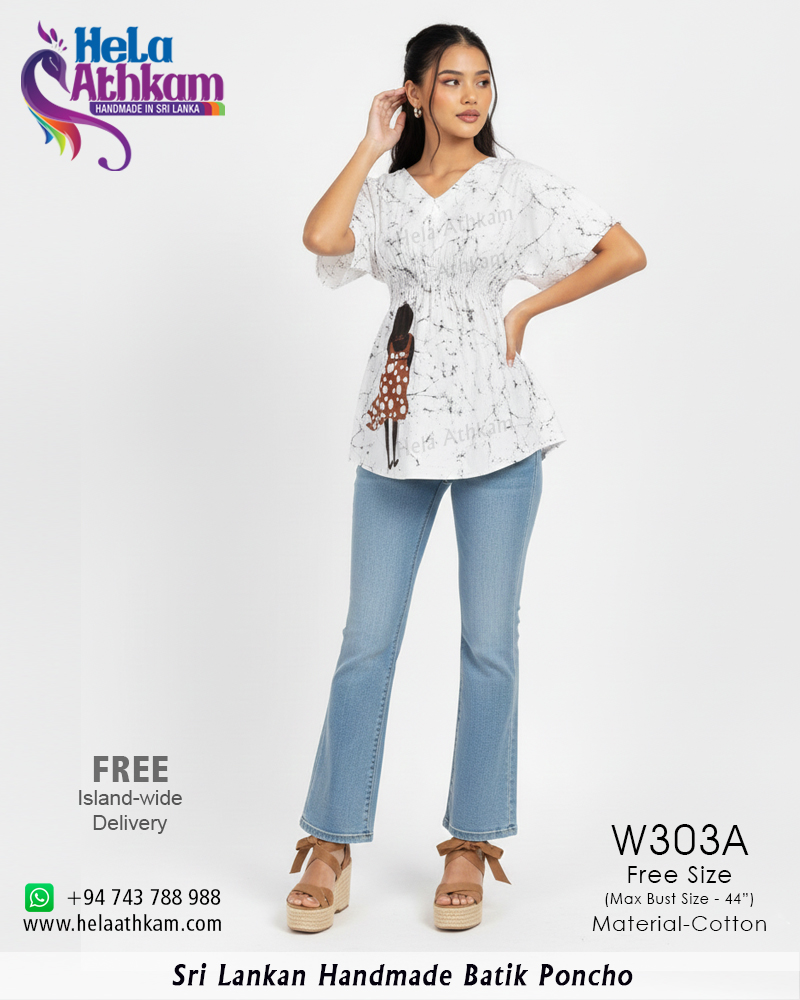 W303A WEB batik poncho handmade bathik