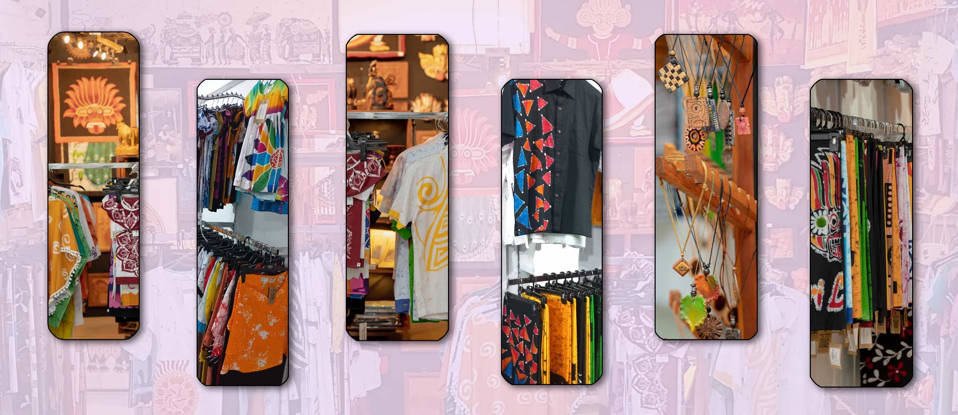 Sri Lankan handmade batik hela athkam Kegalle showroom.