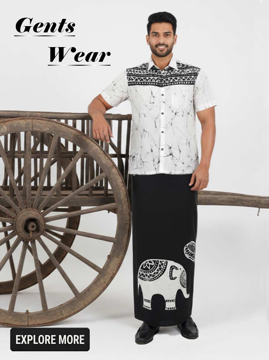 Hela Athkam Handmade Batik Category Image Hela athkam Sri Lankan handmade batik clothing gents wear category poster.